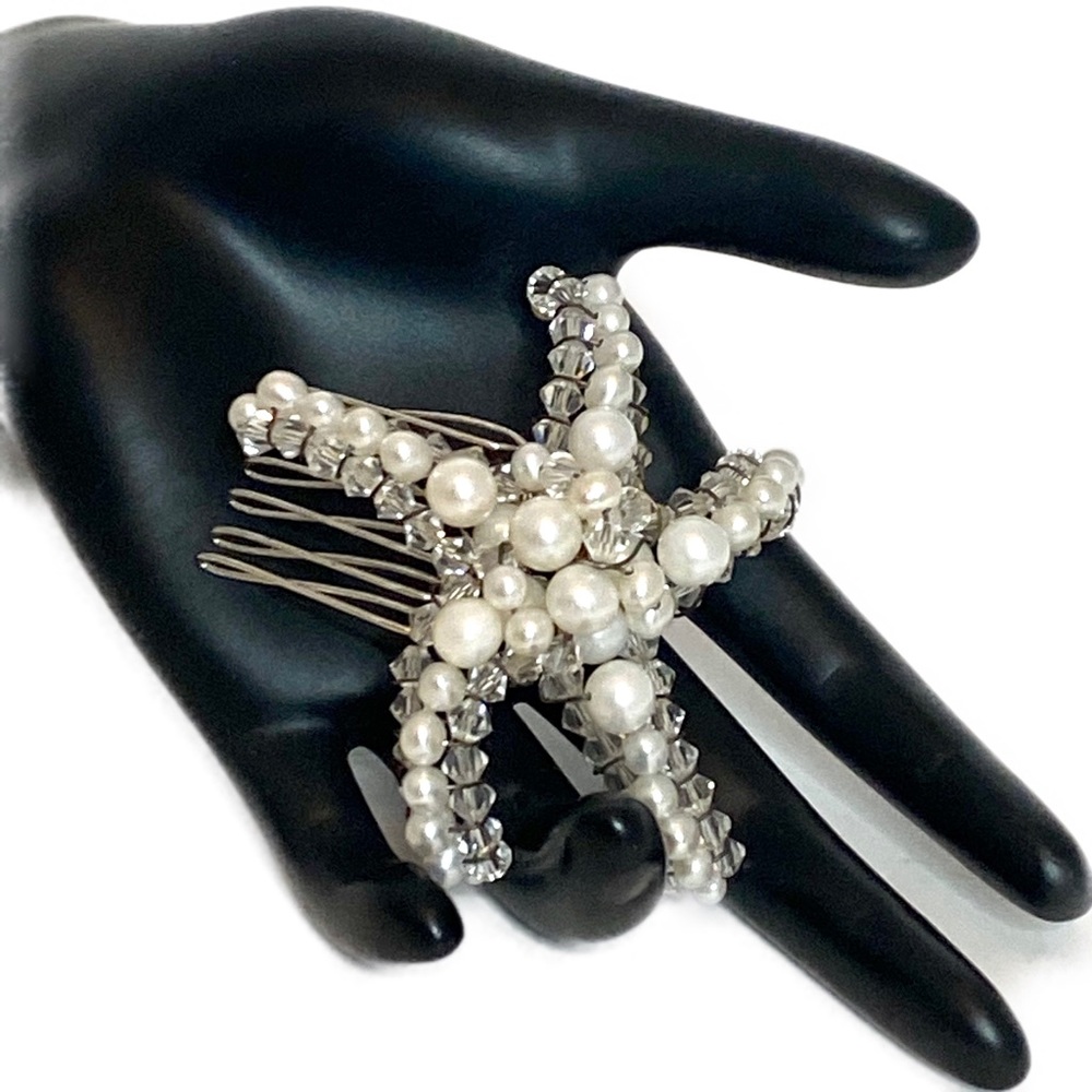 Tiger Lilly Wedding Starfish Hair Comb Barrette